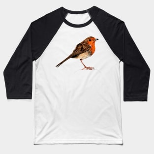 European robin ink and watercolour Baseball T-Shirt